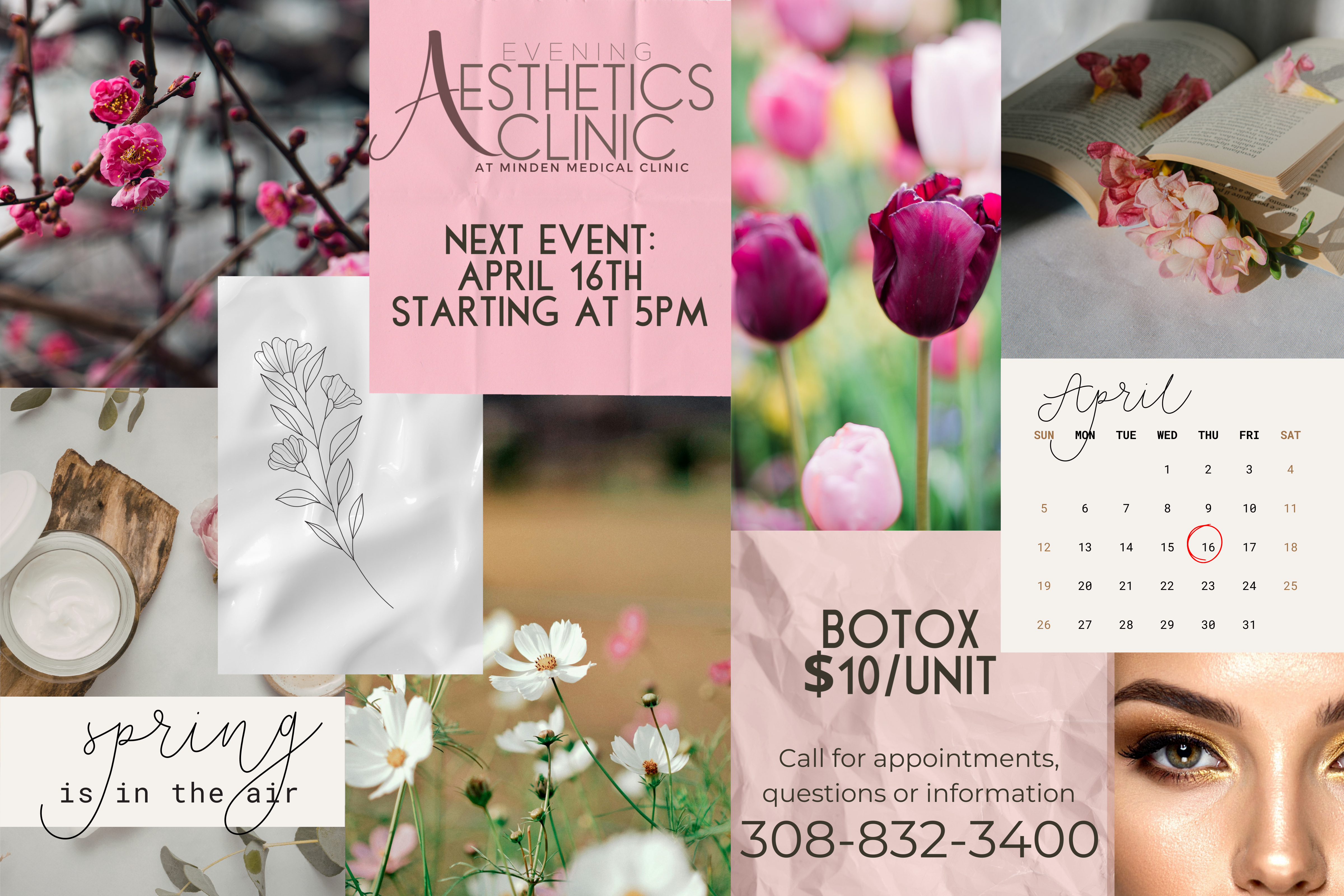 Next Event, April 16th starting at 5PM with spring images
